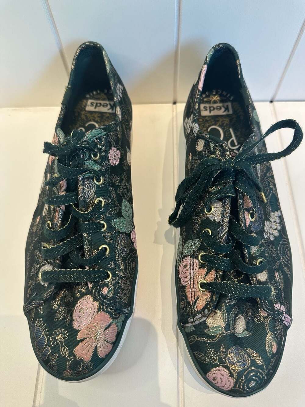 Keds x Rifle Paper Co. Triple Kick Colette Jacquard Floral Sneakers